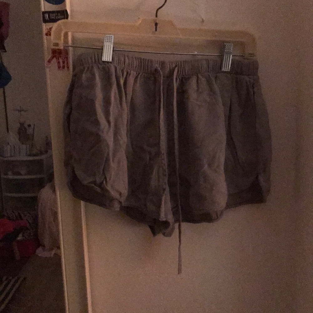 Olive green flowy shorts
